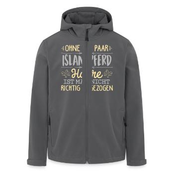 ISLANDPFERD Haare gehören dazu - Recycelte Männer Softshell-Jacke von Stanley/Stella - Anthrazit - Vorne - AI Model Male 185 light (185cm)