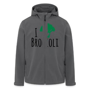 Broccoli Shirt - Recycelte Männer Softshell-Jacke von Stanley/Stella - Anthrazit - Vorne - AI Model Male 185 light (185cm)