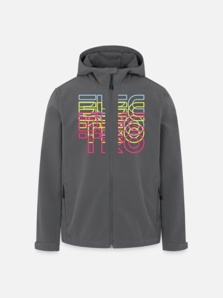 Electro typo - Recycelte Männer Softshell-Jacke von Stanley/Stella - Anthrazit