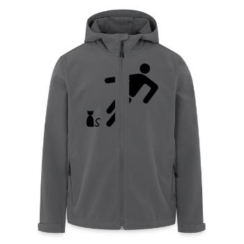 fussball spieler tretet kater - Recycelte Männer Softshell-Jacke von Stanley/Stella - Anthrazit - Vorne - AI Model Male 185 light (185cm)