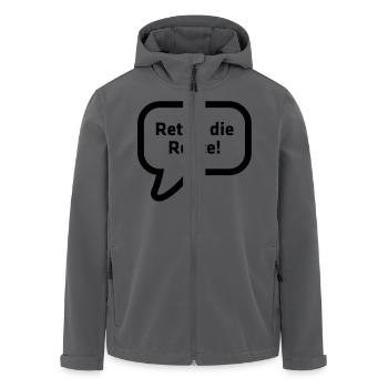 Rettet die Rente! - Recycelte Männer Softshell-Jacke von Stanley/Stella - Anthrazit - Vorne - AI Model Male 185 light (185cm)