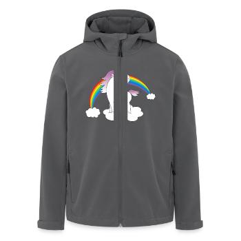 Einhorn auf Wolke - Recycelte Männer Softshell-Jacke von Stanley/Stella - Anthrazit - Vorne - AI Model Male 185 light (185cm)