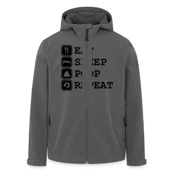 Eat, Sleep, Poop, Repeat - Recycelte Männer Softshell-Jacke von Stanley/Stella - Anthrazit - Vorne - AI Model Male 185 light (185cm)