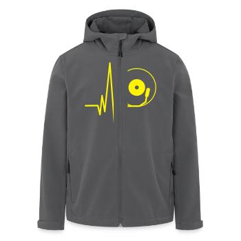 Vinyl Beat - Recycelte Männer Softshell-Jacke von Stanley/Stella - Anthrazit - Vorne - AI Model Male 185 light (185cm)