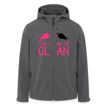 Die Königin der CLEAN-Mutter Pink mit Besen - Recycelte Männer Softshell-Jacke von Stanley/Stella - Anthrazit - Vorne - AI Model Male 185 light (185cm)