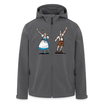 Happy Couple - Recycelte Männer Softshell-Jacke von Stanley/Stella - Anthrazit - Vorne - AI Model Male 185 light (185cm)