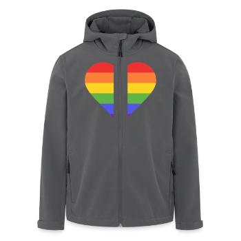 Rainbow Heart - Recycelte Männer Softshell-Jacke von Stanley/Stella - Anthrazit - Vorne - AI Model Male 185 light (185cm)