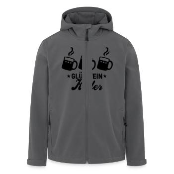 Weihnacht - Xmas - christmas - Glühwein - 1C - Recycelte Männer Softshell-Jacke von Stanley/Stella - Anthrazit - Vorne - AI Model Male 185 light (185cm)
