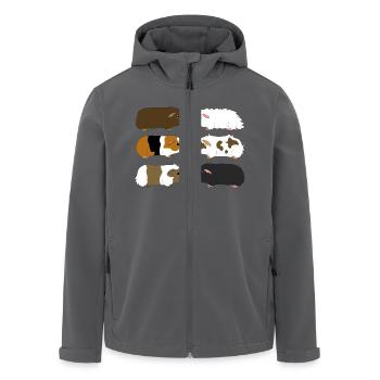 sechs Meerschweinchen - Recycelte Männer Softshell-Jacke von Stanley/Stella - Anthrazit - Vorne - AI Model Male 185 light (185cm)