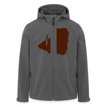 Wildschwein Figur feroce3 - Recycelte Männer Softshell-Jacke von Stanley/Stella - Anthrazit - Vorne - AI Model Male 185 light (185cm)