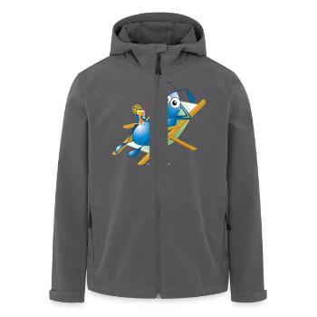 Ameise im Liegestuhl - Recycelte Männer Softshell-Jacke von Stanley/Stella - Anthrazit - Vorne - AI Model Male 185 light (185cm)