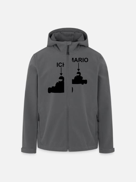 go kart ich mario - Recycelte Männer Softshell-Jacke von Stanley/Stella - Anthrazit