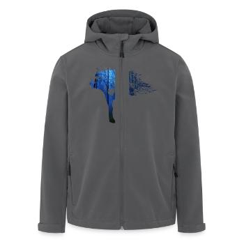 Fraktale & Regenbogen, Nerd Geschenk, Baum & bunt - Recycelte Männer Softshell-Jacke von Stanley/Stella - Anthrazit - Vorne - AI Model Male 185 light (185cm)