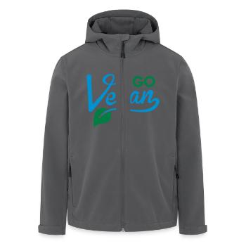go vegan - Recycelte Männer Softshell-Jacke von Stanley/Stella - Anthrazit - Vorne - AI Model Male 185 light (185cm)