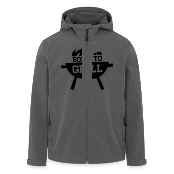 Born to Grill - Born 2 Grill - Grillshirt - Recycelte Männer Softshell-Jacke von Stanley/Stella - Anthrazit - Vorne - AI Model Male 185 light (185cm)