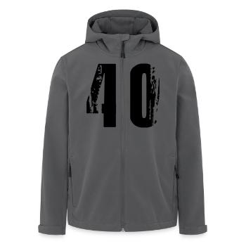 40 - Nummer - Recycelte Männer Softshell-Jacke von Stanley/Stella - Anthrazit - Vorne - AI Model Male 185 light (185cm)