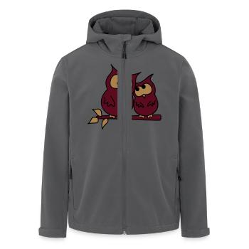 owls in love - Recycelte Männer Softshell-Jacke von Stanley/Stella - Anthrazit - Vorne - AI Model Male 185 light (185cm)