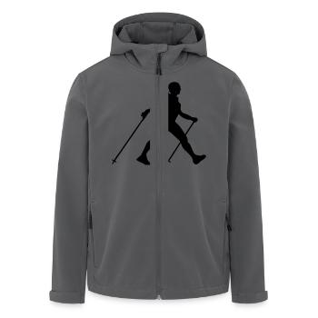 Nordic walking - Recycelte Männer Softshell-Jacke von Stanley/Stella - Anthrazit - Vorne - AI Model Male 185 light (185cm)