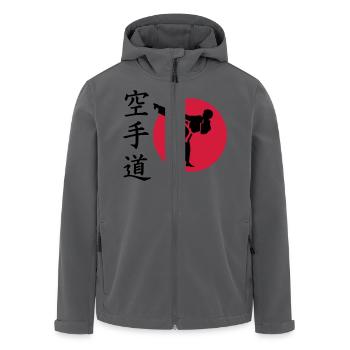 Karate - Recycelte Männer Softshell-Jacke von Stanley/Stella - Anthrazit - Vorne - AI Model Male 185 light (185cm)