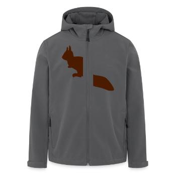 wachsames Eichhörnchen Streifenhörnchen Silhouette - Recycelte Männer Softshell-Jacke von Stanley/Stella - Anthrazit - Vorne - AI Model Male 185 light (185cm)