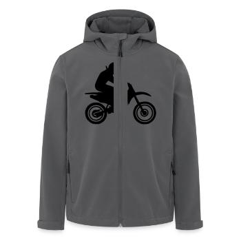 Motocross - Recycelte Männer Softshell-Jacke von Stanley/Stella - Anthrazit - Vorne - AI Model Male 185 light (185cm)