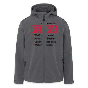 petra - Recycelte Männer Softshell-Jacke von Stanley/Stella - Anthrazit - Vorne - AI Model Male 185 light (185cm)