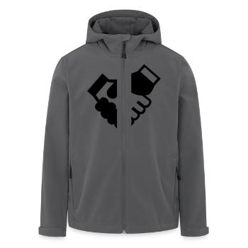 Hände - Recycelte Männer Softshell-Jacke von Stanley/Stella - Anthrazit - Vorne - AI Model Male 185 light (185cm)
