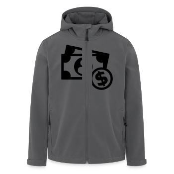 Geld - Recycelte Männer Softshell-Jacke von Stanley/Stella - Anthrazit - Vorne - AI Model Male 185 light (185cm)
