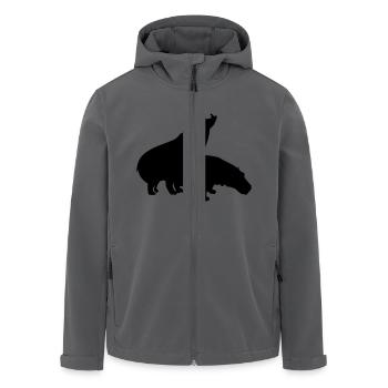 Nilpferd - Recycelte Männer Softshell-Jacke von Stanley/Stella - Anthrazit - Vorne - AI Model Male 185 light (185cm)