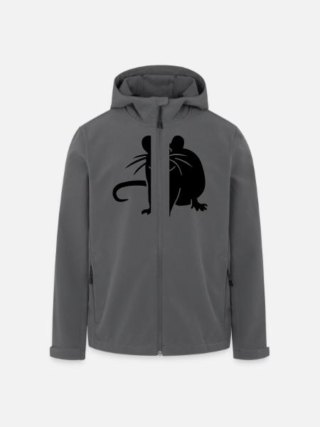 Ratte - Recycelte Männer Softshell-Jacke von Stanley/Stella - Anthrazit