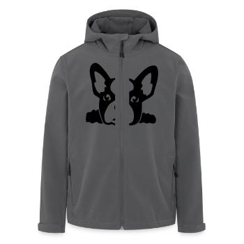Bulldogge - Recycelte Männer Softshell-Jacke von Stanley/Stella - Anthrazit - Vorne - AI Model Male 185 light (185cm)