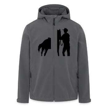 Cowboy - Recycelte Männer Softshell-Jacke von Stanley/Stella - Anthrazit - Vorne - AI Model Male 185 light (185cm)