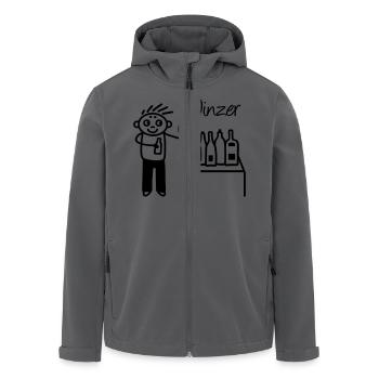 Winzer mit Wein - Recycelte Männer Softshell-Jacke von Stanley/Stella - Anthrazit - Vorne - AI Model Male 185 light (185cm)