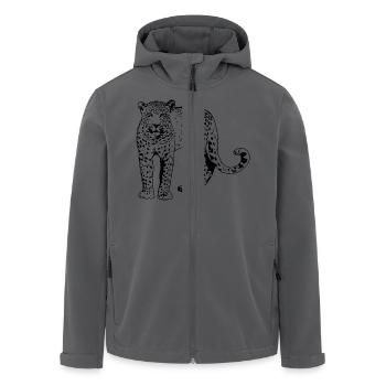 Leopard - Recycelte Männer Softshell-Jacke von Stanley/Stella - Anthrazit - Vorne - AI Model Male 185 light (185cm)