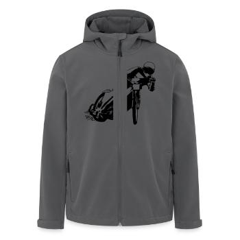 Speedway Racer - Recycelte Männer Softshell-Jacke von Stanley/Stella - Anthrazit - Vorne - AI Model Male 185 light (185cm)