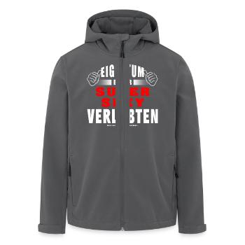 Eigentum Einer Super Sexy Verlobten - Recycelte Männer Softshell-Jacke von Stanley/Stella - Anthrazit - Vorne - AI Model Male 185 light (185cm)