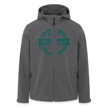 Winzer - Recycelte Männer Softshell-Jacke von Stanley/Stella - Anthrazit - Vorne - AI Model Male 185 light (185cm)