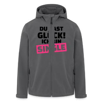 Single - Recycelte Männer Softshell-Jacke von Stanley/Stella - Anthrazit - Vorne - AI Model Male 185 light (185cm)