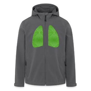 Grüne Lunge - Recycelte Männer Softshell-Jacke von Stanley/Stella - Anthrazit - Vorne - AI Model Male 185 light (185cm)