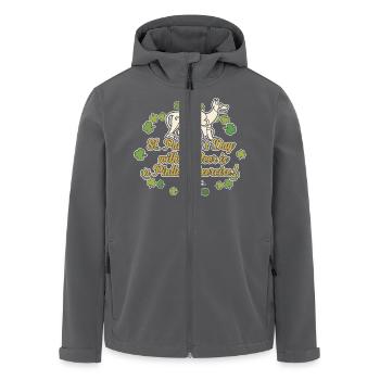 St. Patrick's Day T Shirt Without Beer - Recycelte Männer Softshell-Jacke von Stanley/Stella - Anthrazit - Vorne - AI Model Male 185 light (185cm)