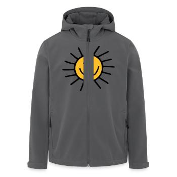 Sonne - Recycelte Männer Softshell-Jacke von Stanley/Stella - Anthrazit - Vorne - AI Model Male 185 light (185cm)