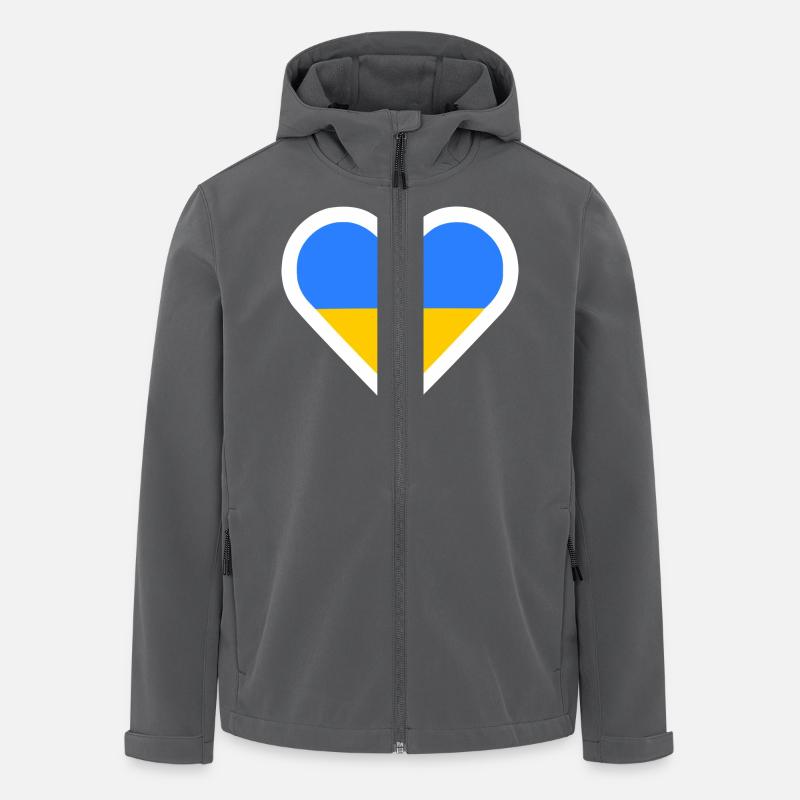 Ukraine - Recycelte Männer Softshell-Jacke von Stanley/Stella - Anthrazit