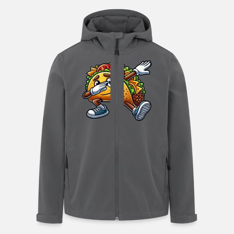Cute Taco Cartoon Dabbing Dance - Men’s Recycled Softshell Jacket by Stanley/Stella - anthracite