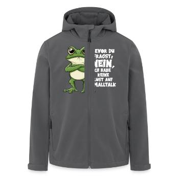 Bevor Du Fragst Nein Keine Lust Auf Smalltalk - Recycelte Männer Softshell-Jacke von Stanley/Stella - Anthrazit - Vorne - AI Model Male 185 light (185cm)