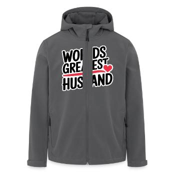 Words Greatest EX Husband für Geschiedene und - Recycelte Männer Softshell-Jacke von Stanley/Stella - Anthrazit - Vorne - AI Model Male 185 light (185cm)