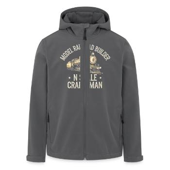 Modelleisenbahn Baukunst - Recycelte Männer Softshell-Jacke von Stanley/Stella - Anthrazit - Vorne - AI Model Male 185 light (185cm)