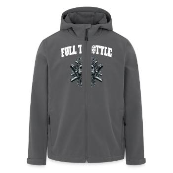 Vollgas - Full Throttle - Recycelte Männer Softshell-Jacke von Stanley/Stella - Anthrazit - Vorne - AI Model Male 185 light (185cm)