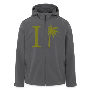 Buchstabe i Grüne Palme - Recycelte Männer Softshell-Jacke von Stanley/Stella - Anthrazit - Vorne - AI Model Male 185 light (185cm)