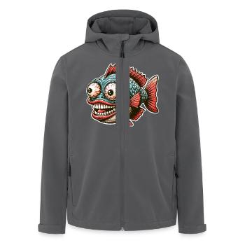 Fisch - Recycelte Männer Softshell-Jacke von Stanley/Stella - Anthrazit - Vorne - AI Model Male 185 light (185cm)
