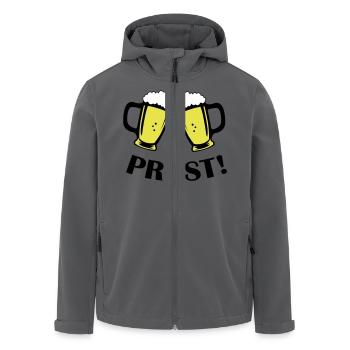 bier prost - Recycelte Männer Softshell-Jacke von Stanley/Stella - Anthrazit - Vorne - AI Model Male 185 light (185cm)